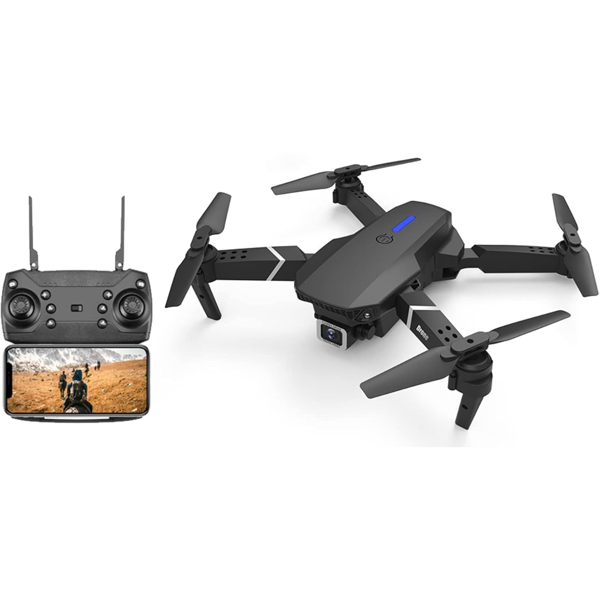 Dron Profesional 4K E88 Pro Max + 2 Baterías Adicionales y Estuche de Regalo