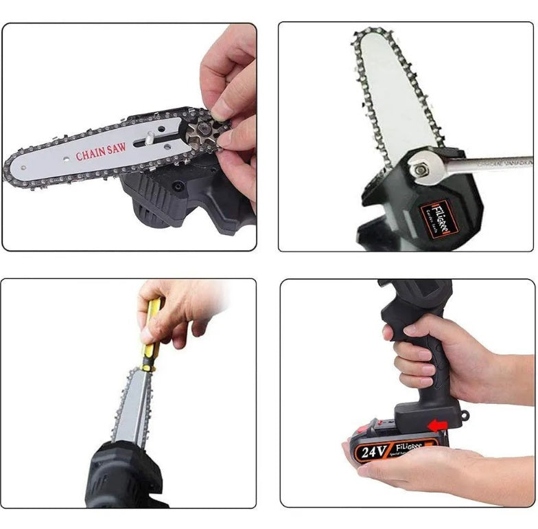 Mini Motosierra Compacta Recargable 24V - SUPERSAW™