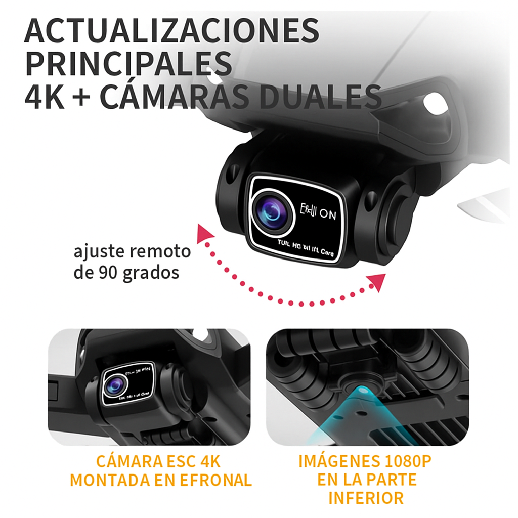 Dron Profesional 4K E88 Pro Max + 2 Baterías Adicionales y Estuche de Regalo